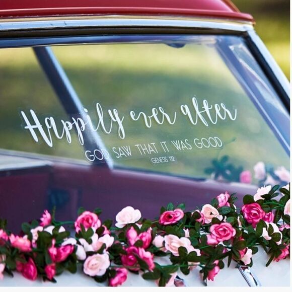 Day Spring Wedding  Window  Cling  for Couples - Picture 2 of 6